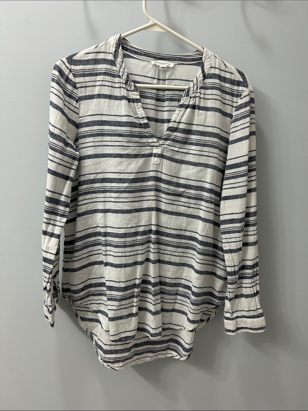 beachlunchlounge Navy & White Striped V-Neck Tunic